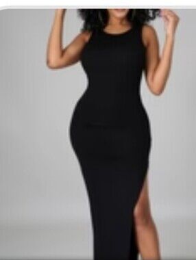Racerback Maxi Dress with Side Slit